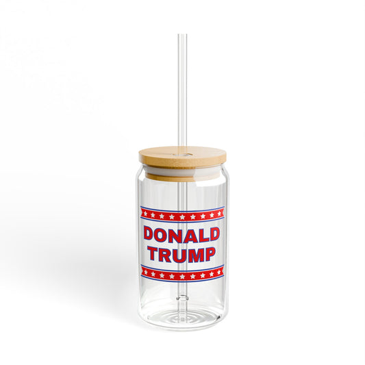 Bold Donald Trump Sipper Glass