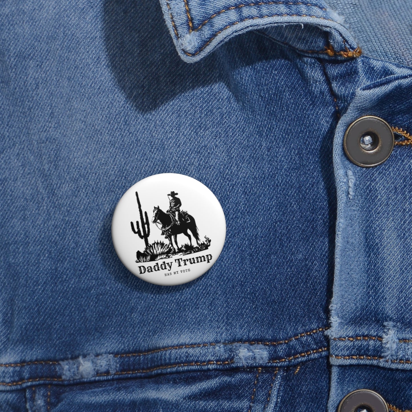 Cactus Cowboy Pin Button