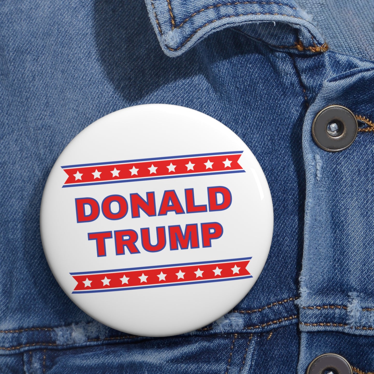 Bold Donald Trump Pin Buttons