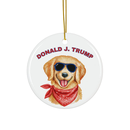 Cool Pup Ceramic Ornament